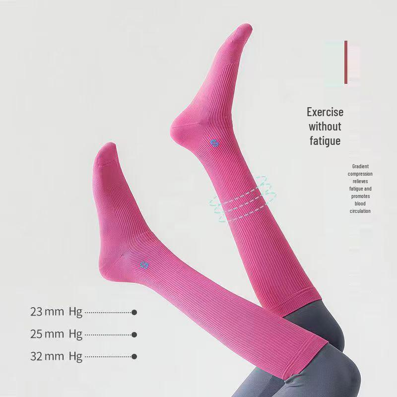 Women's Non-Slip Compression Calf Socks for Running, Skipping, Yoga, and Fitness