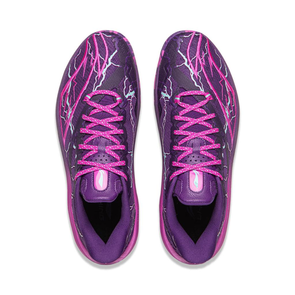 Li Ning Hurricane 2 Low top Professional Competition Basketball Shoes Men's Dragon Court Purple ABAW023-6