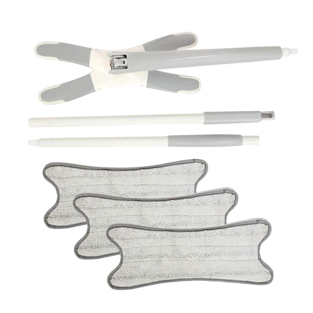 X-Type Microfiber Floor Mop Congis Hand-Free Flat Mop Manual Extrusion Floor Cleaning Tools