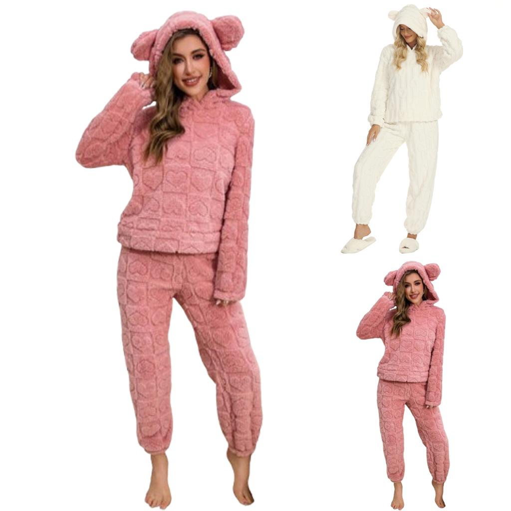 Women's Fashion Solid Colour Long Sleeve Long Pants Two Piece Set