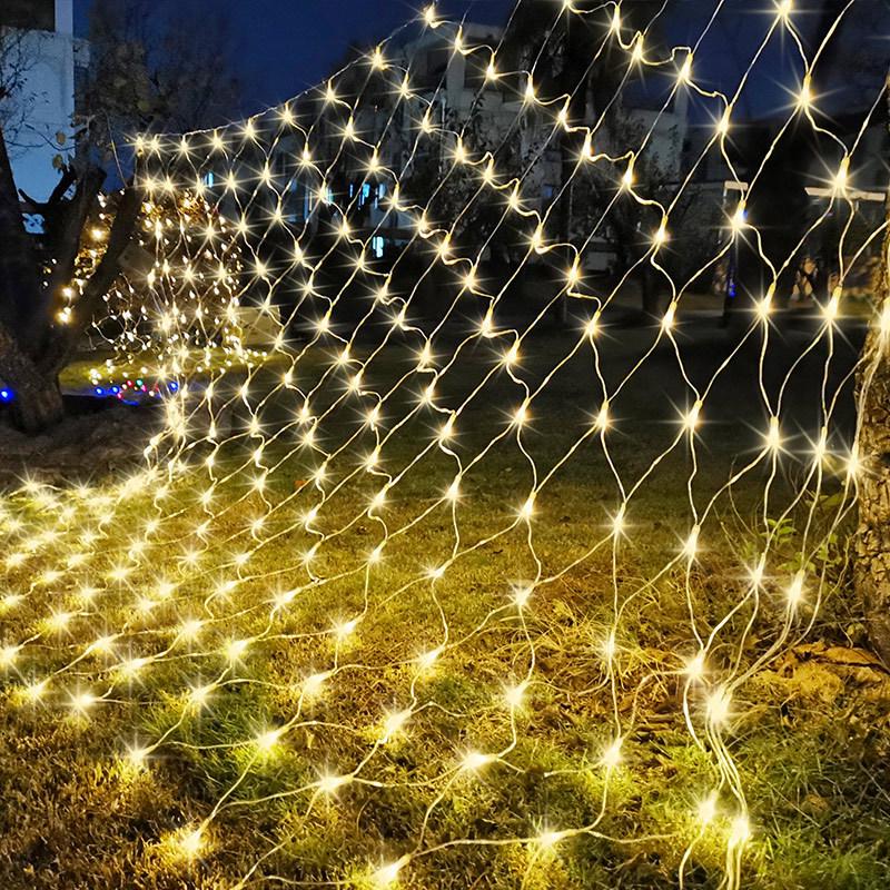 Outdoor LED Fishing Net Lights, Waterproof Starry Sky Mesh for Courtyard, Lawn, and Tree Decoration