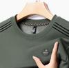 Men's Fleece-Lined Casual Round Neck Hoodie - Thick Warm Long Sleeve for Winter 2025