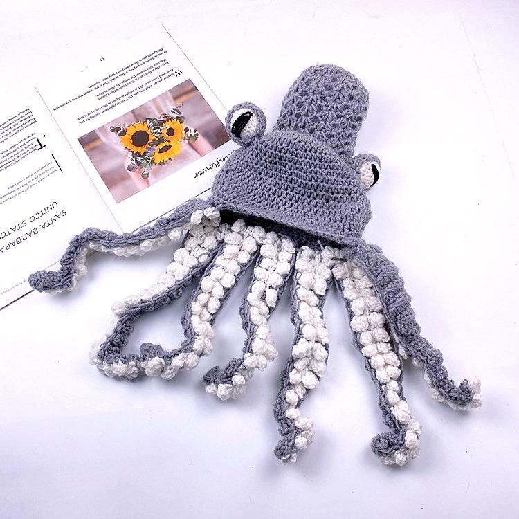 Cross-Border Adult Party Prank Crochet Octopus Hat