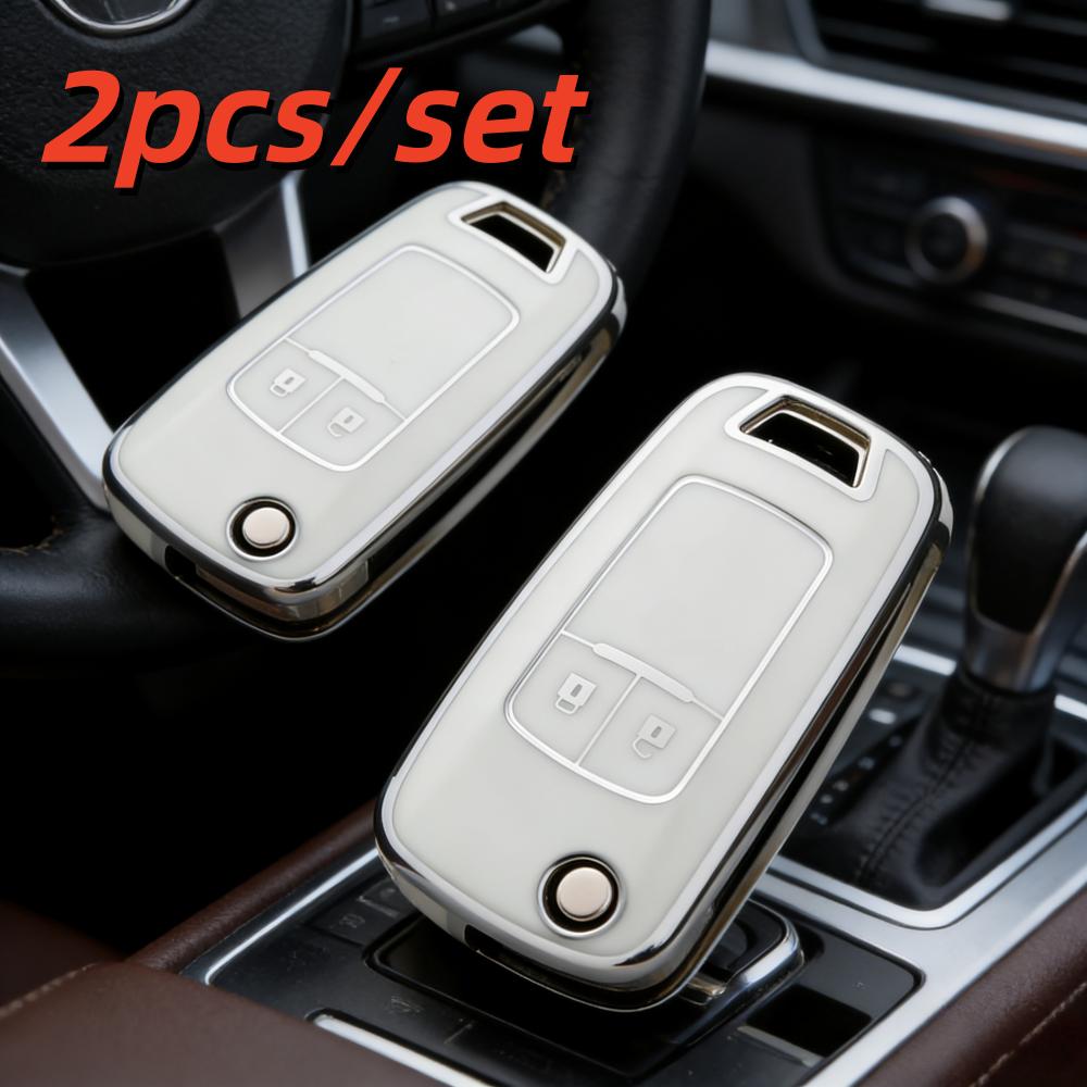 2 Stück Autoschlüsselhülle Abdeckungen Für Chevrolet Cruze Spark Orlando Malibu Für Opel Vauxhall Astra J Corsa D E Zafira Mokka