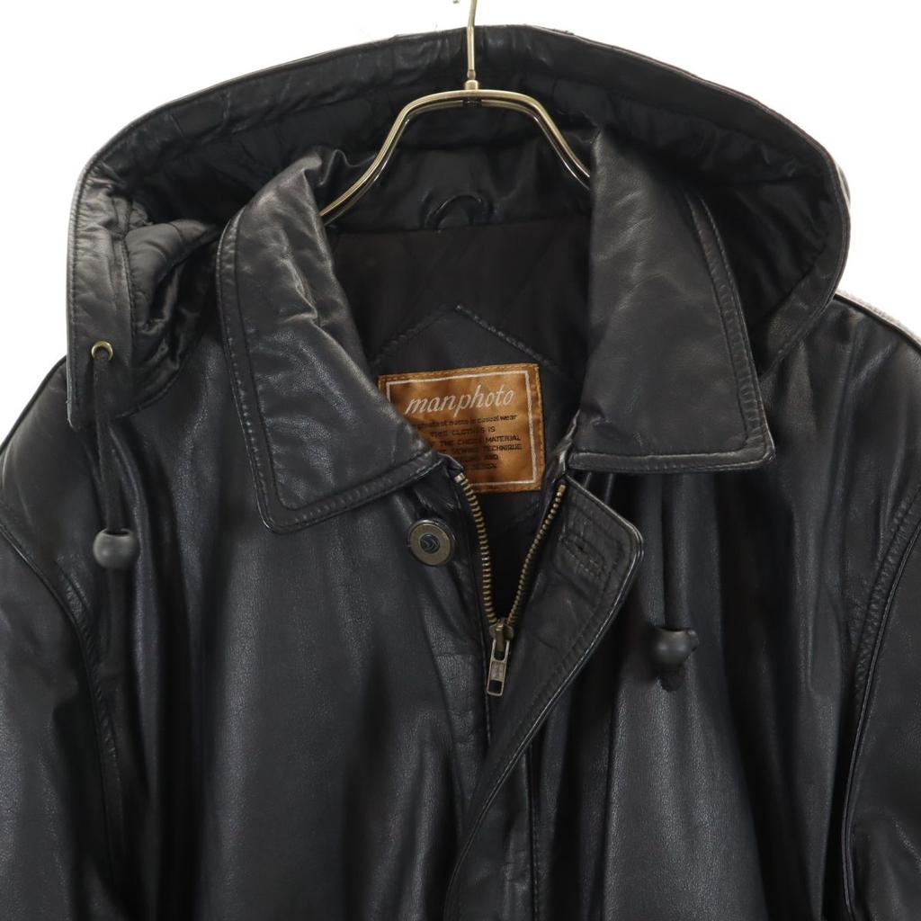 MANPHOTO Leather Jacket M Black Men's Used