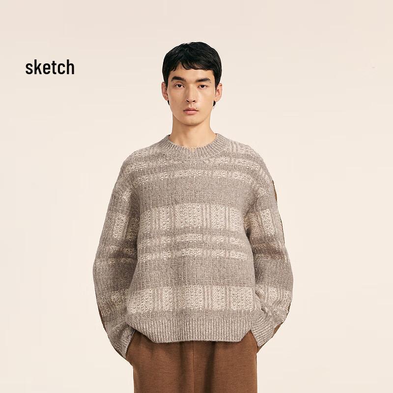 CROQUIS Men s 2024 Winter Loose Fit Round Neck Long Sleeve Sweater M