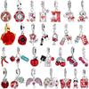Authentic Copper Red Collection Charm Bead Charms Heart Butterfly Flowers Apple Bead Charms Pendants Compatible With Bracelets Do It Yourself Fine Jew