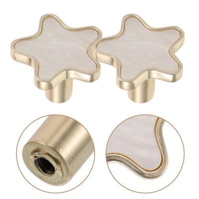 2pcs Nordic Style Star Cabinet Knobs Zinc Alloy Drawer Pulls For Kitchen Bathroom Wardrobe Hardware Replacement Single Hole