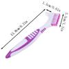 1Pc Denture Teeth Brush Easy Grip Handle Double Sided Toothbrushes Colour Random