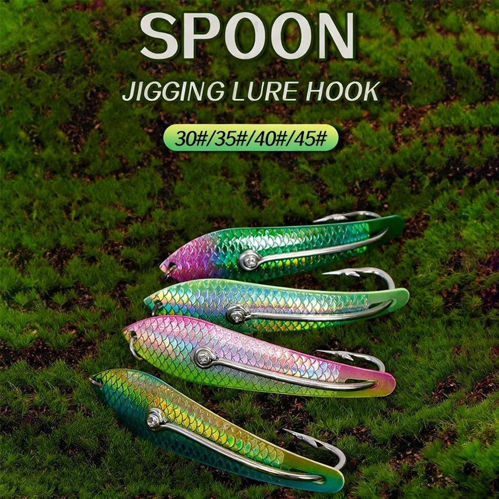 4.06 Inch Fishing Bait 3D Fish Scale Metal Sequin Bait Jig Lure Deep Sea Lure  Trolling Fishing