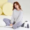 2025 Women's 100% Cotton Pajamas, Round Neck Long Sleeve Pullover, Casual Autumn/Spring Homewear Set