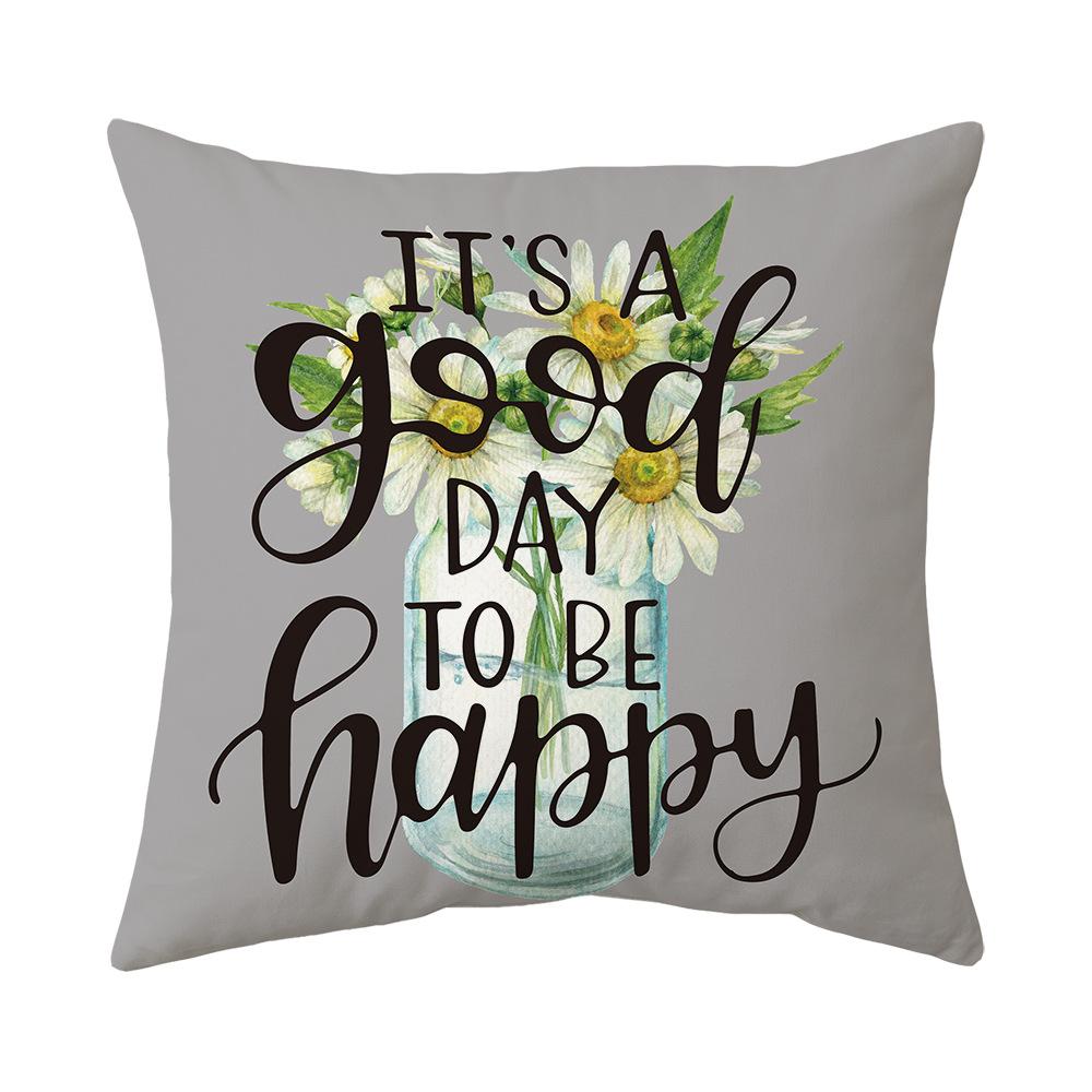 Spring Pillow New Sunflower Daisy Pillow Home Sofa Bedside Cushion Cover Pillow Cover