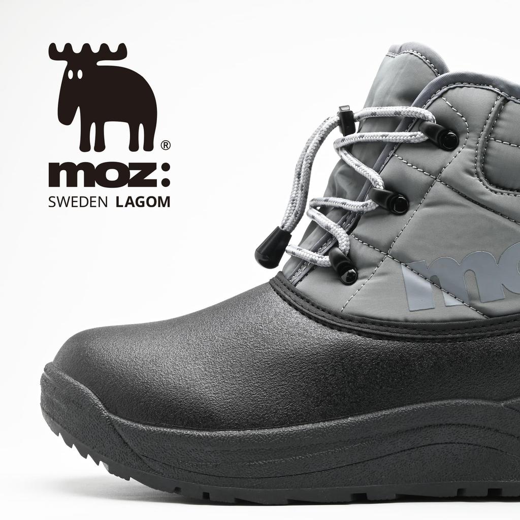 Mozu Bean Short Snow 5684 Boots, Men's Boots, Waterproof, Non-Slip, Water-Repellent, Fleece-Lined, Gray, (5684,GRY,LLL)