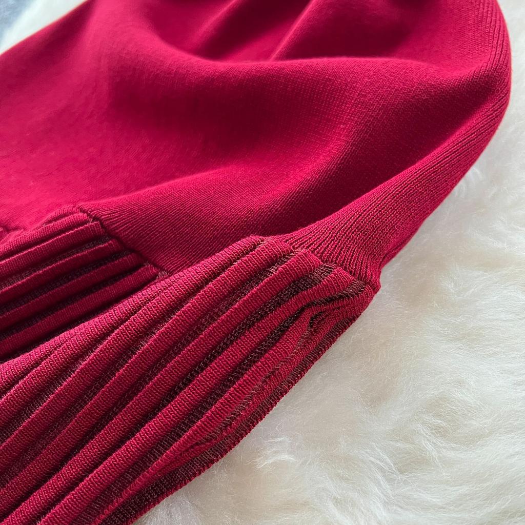 High-end Knitted Splicing Irregular Mesh Dress Women's Summer French Waist and Thin Temperament Sleeveless Long Dress
