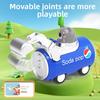 Cartoon Monster Pull Back Toy Car With Inertia Engineering Design For Toddlers And Kids
