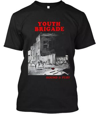 Youth Brigade Sound Fury American Black T Shirt All Size S-4XL
