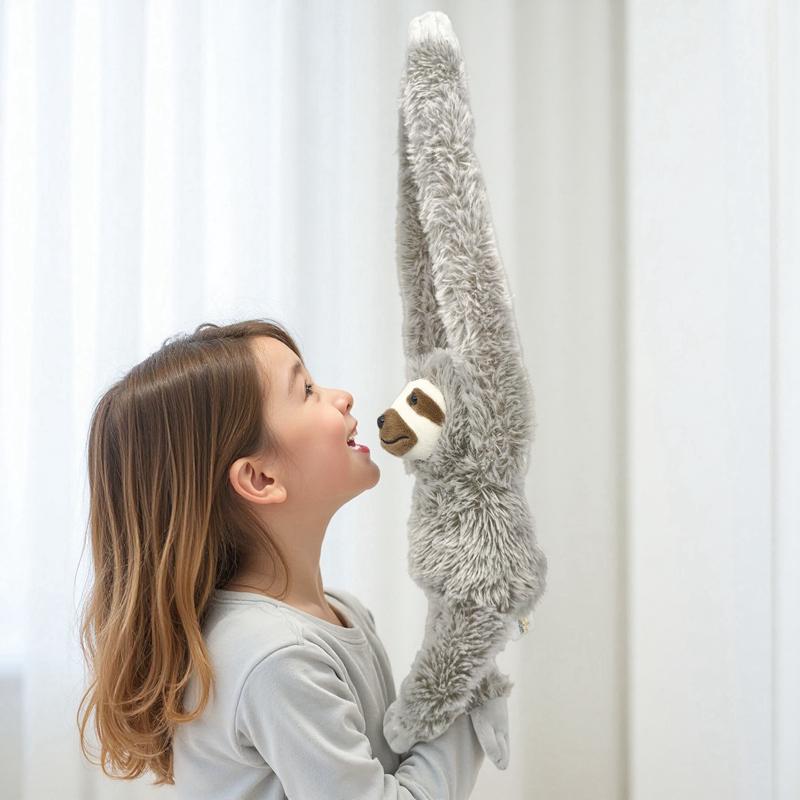 Long Arm Sloth Plush Toy Stuffed Plushies Animal Dolls Brown Grey Sloth Sleeping Companion Gift For Home Decor Ornaments