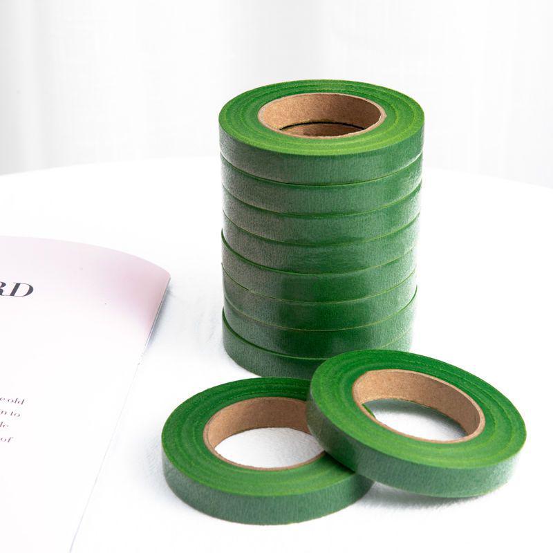 DIY Green Floral Tape for Crepe Paper Flower Crafting & Stem Wrapping