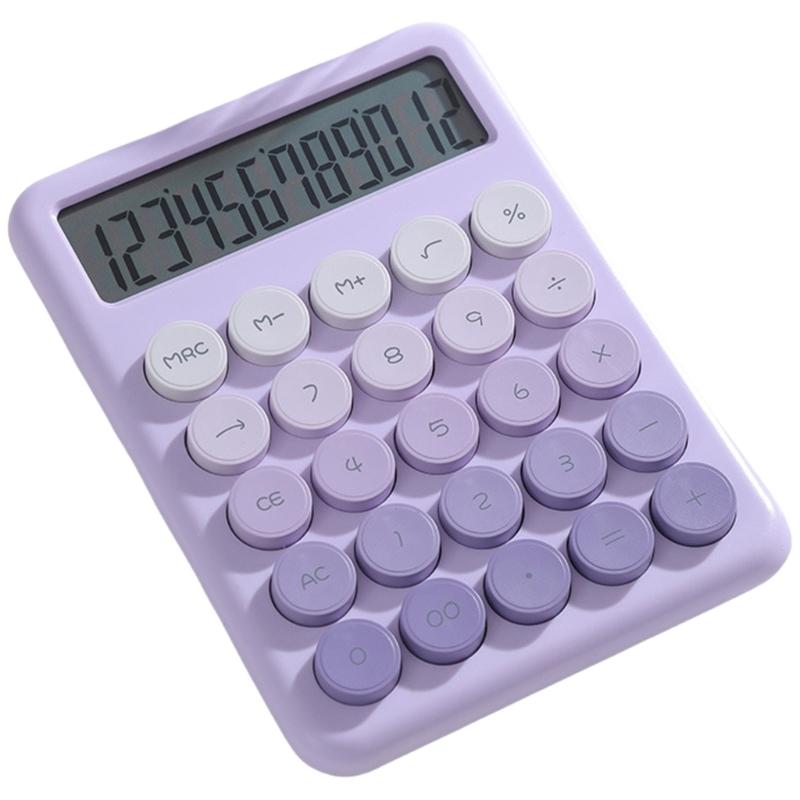 Cute Design 12Digit Desktop Calculator With Easy To Read Screen And Quiet Key For Quiet Environment for Students