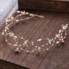 Fashion Bridal Wedding Gold Color Hair Accessories for Women Girl Flower Hair Jewelry Headpiece Headdress Party Hair Band Tiara