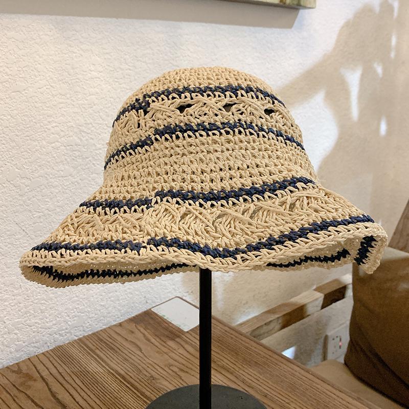 Summer Hat Women Straw Sun Hat Big Wide Brim Sunshade Folding Sunhat Korean Style Sunscreen Beach Accessories Sunhat Bucket Hat