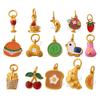  2Pcs Cute Mini Pendant From The Hamburger Fries Food Series Small Pendants Charms for Jewelry Making Supplies