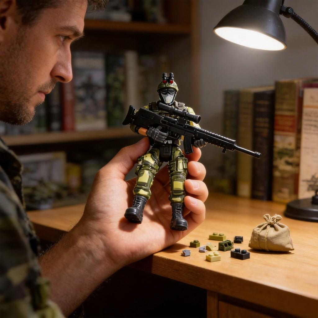 Set di Figure Militari con Soldati di Polizia Articolati e Armi per Collezionisti