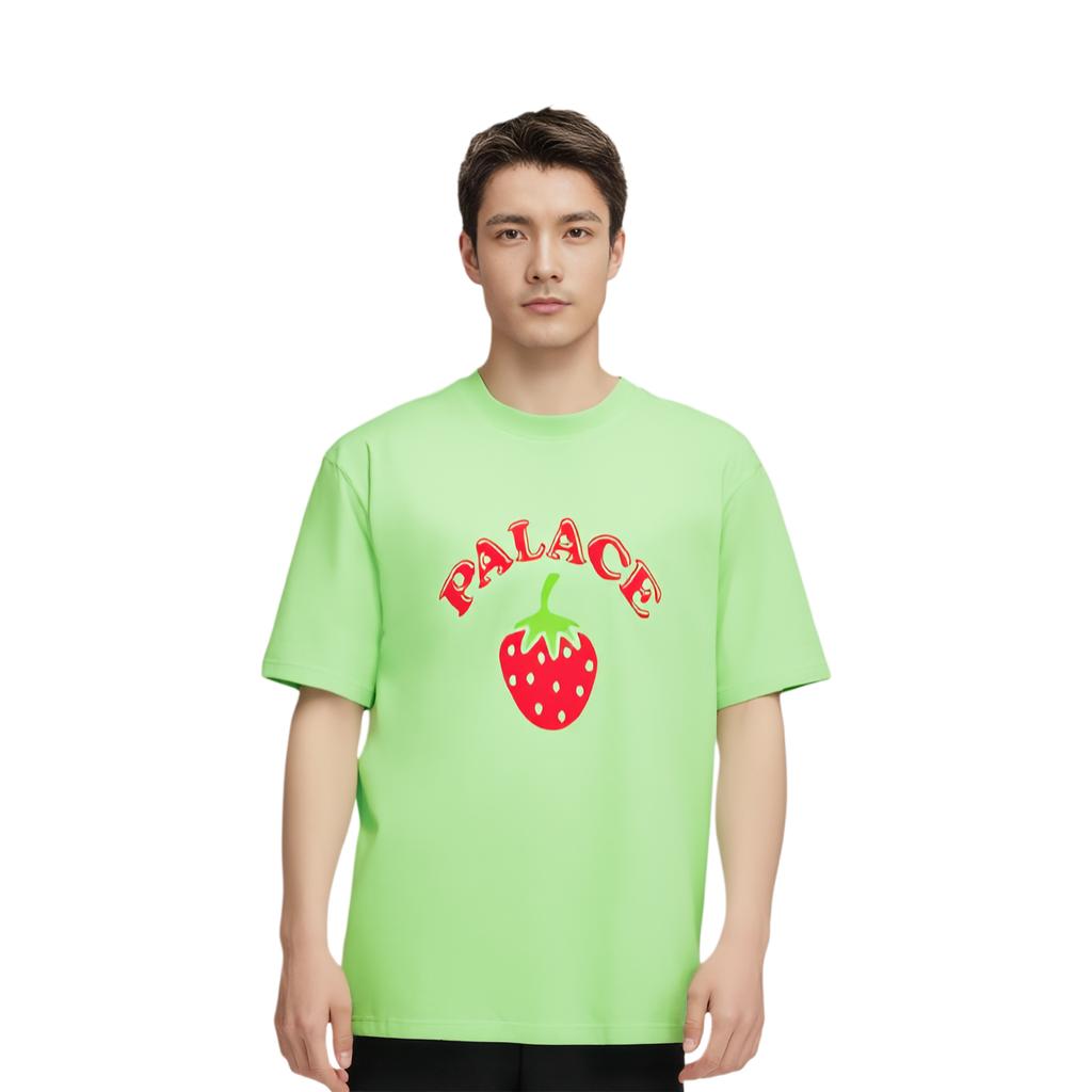 Palace Fruity Letter Print Crew Neck Short Sleeve T-Shirt Unisex Tops Pistachio P22TS039