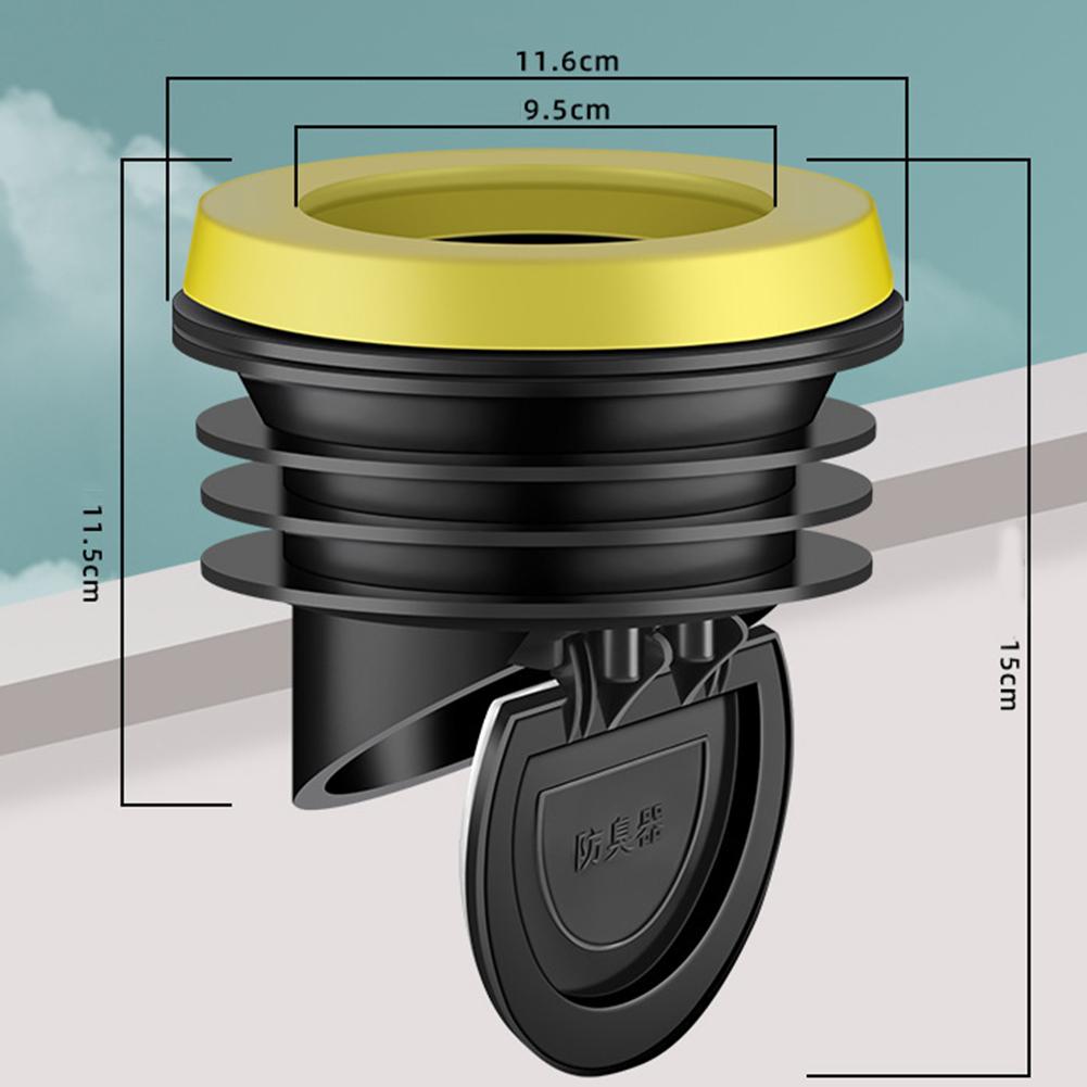Toilet Flange Seal Ring with Check Valve for Leak Prevention and Smell Control