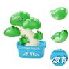 Resin Potted Green Planter Figurine Artificial Plant Pot Desk Ornament Decorative Table Cute Novelty