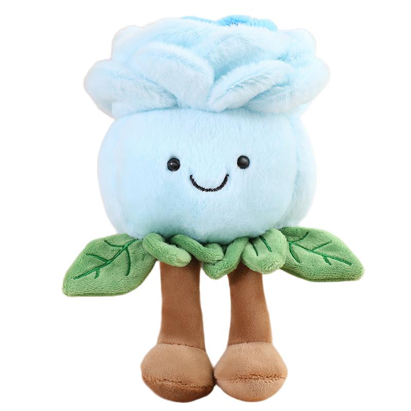1222Cm Rozenwater Rozenbloem Pluche Pop Gevuld Lachend Gezicht Zacht Plantenkussen Met Benen Woondecoratie Verjaardagscadeau 12cm pendant