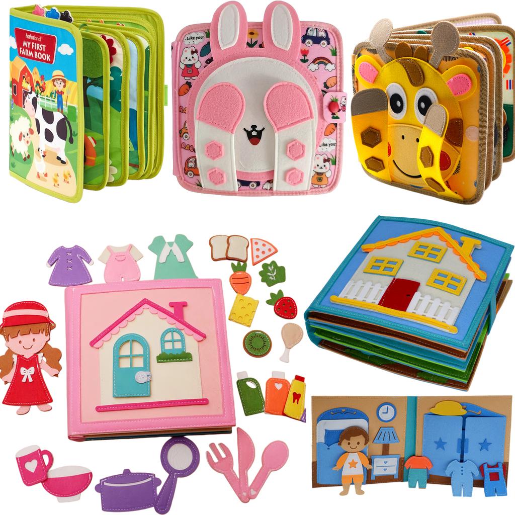 Premium Montessori Felt Baby Cloth Book Boys Interactive Quiet Busy Life Skills Fine Motor Travel Educational Toys