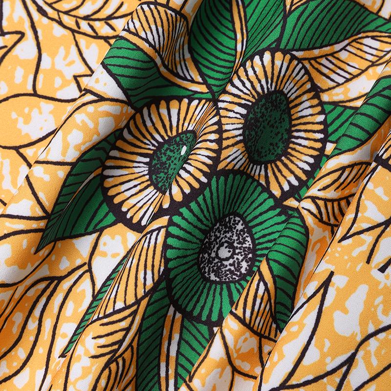 Oversized Women's 3/4 Sleeve Round Neck Floral Printed Long Dresses