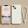 Wrist Lanyard For  Magnetic Silicone Phone Case For For Iphone 17 Air 16 1 14 Plus 13 12 11  Pro Max Wireless Charge Cover