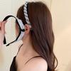 Fashion Retro Full Diamond Bow Headband Heavy Industry Niche Design Sense Headband Temperament Advanced Sense Hair Accessories Women