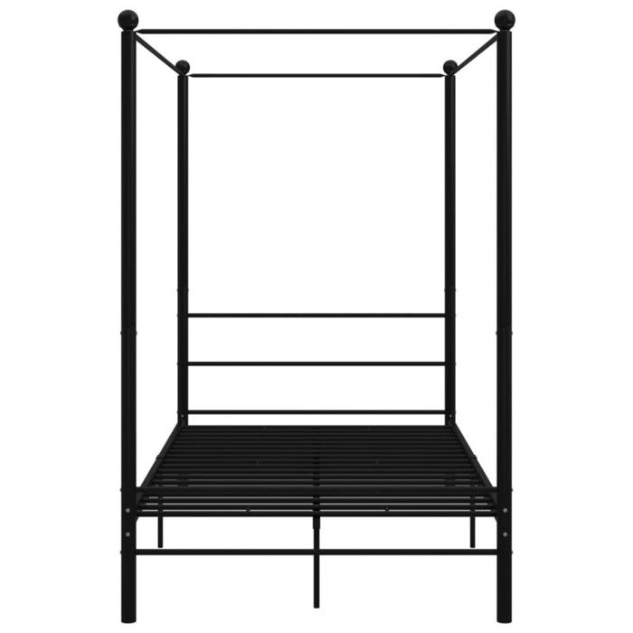 VidaXL Black Metal Canopy Bed Frames 140x200 Cm