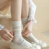 Socks Woman Middle Tube Solid Color Casual Summer Thin Mesh Breathable Socks for Women