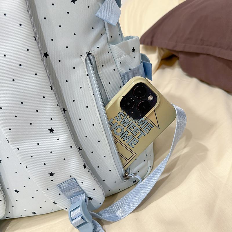 Polar Dot Print Backpack Women's Large Capacity Backpack Student Schoolbag