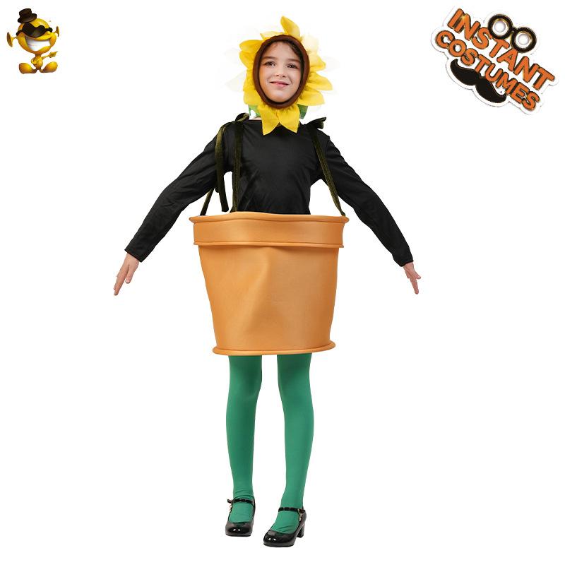 Funny sunflower potted plant costume cosplay clothes stage costume cosplay costume masquerade L