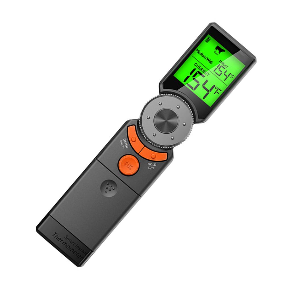Meat Thermometer with Stainless Probe Waterproof Food Thermometer for Cooking Baking Liquid Candy Grilling BBQ Air Fryer