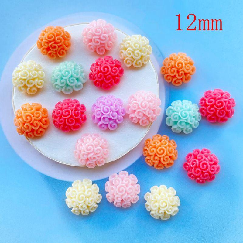 30Pcs Kawaii Cute Mixed Flowers Flat Back Resin Cabochons Scrapbooking DIY Jewelry Craft Decoration Accessorie E199
