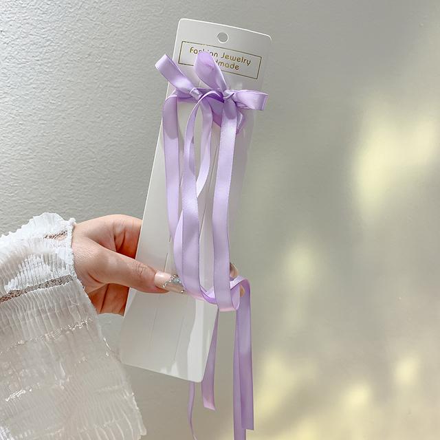 Elegant Bow Ribbon Hairpin Baby High-Value Hair Bands Female Su Hanfu Braided Long Hairband Hair Accessories for Girl Headwear