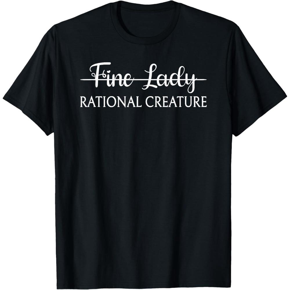 Persuasion Quote Jane Austen Fan Fine Lady Rational Creature T Shirt XS чёрный