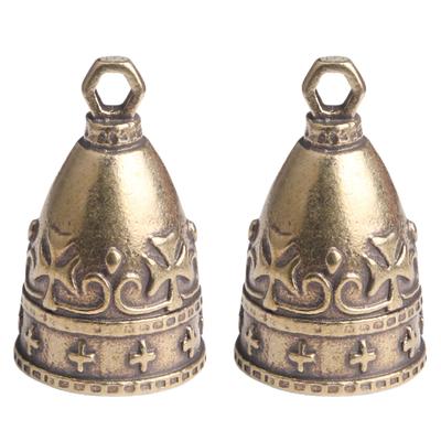 Felimoa Guardian Bell Brass Bike Amulet Keychain Set of 2