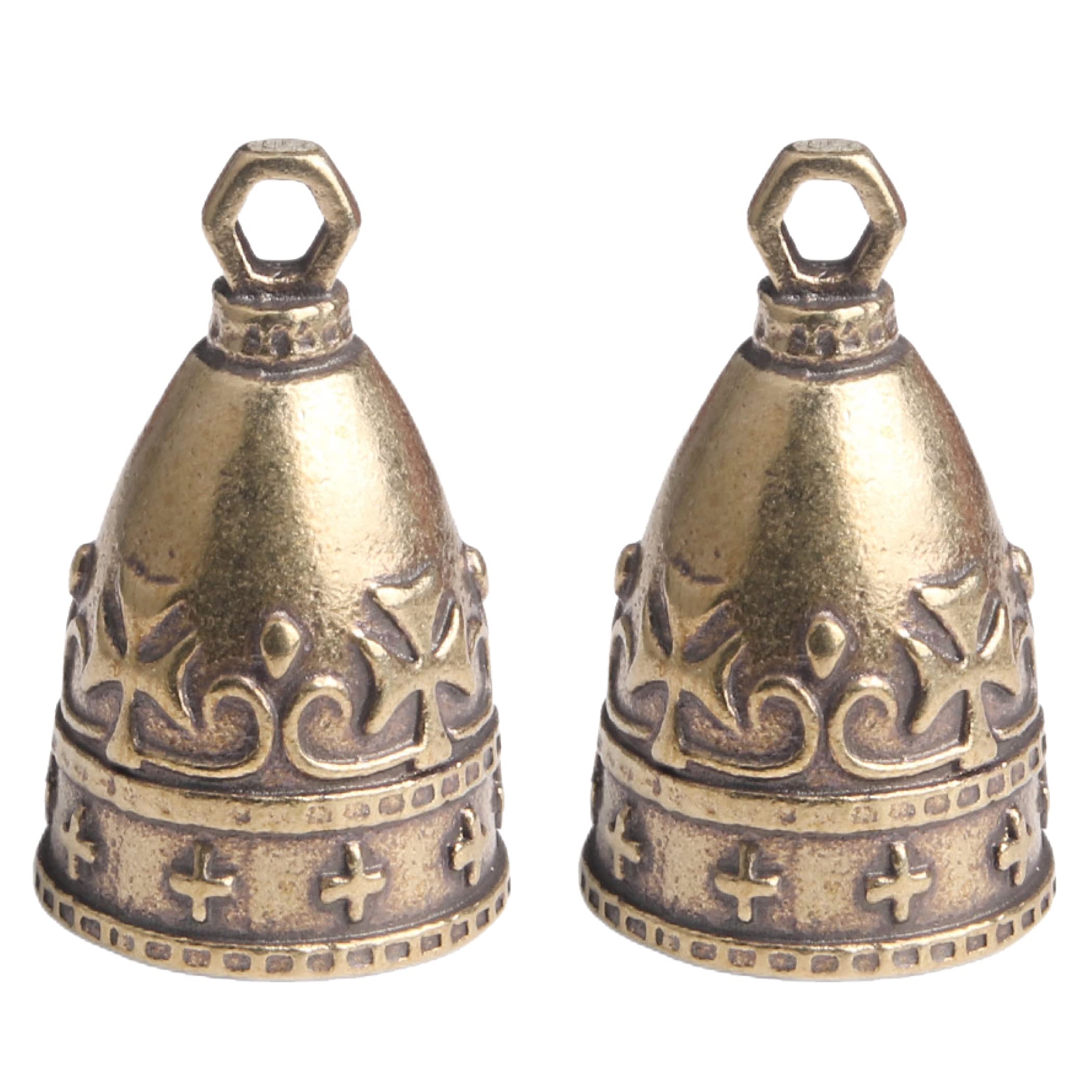 

Felimoa Guardian Bell Brass Bike Amulet Keychain Set of 2