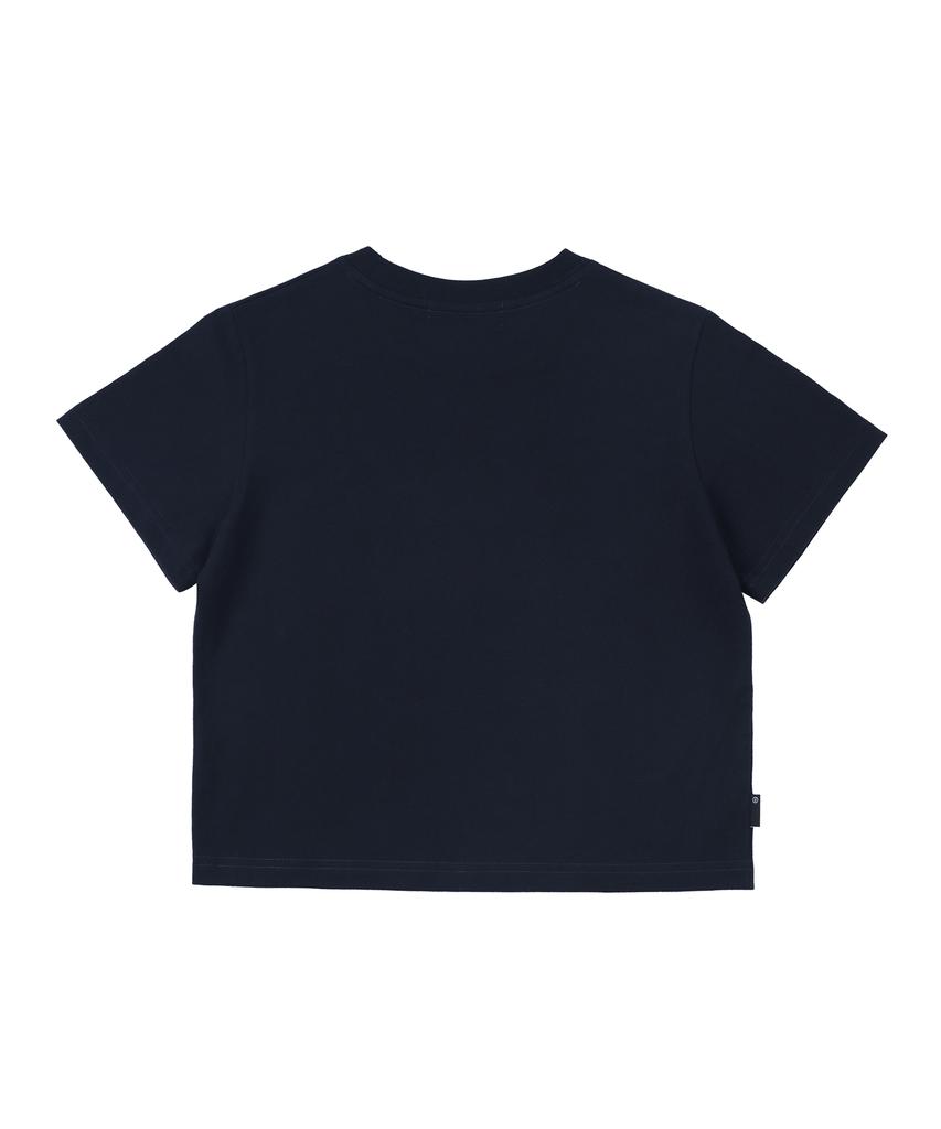 SUIBOM Catching Eye Crop T-Shirt - Navy