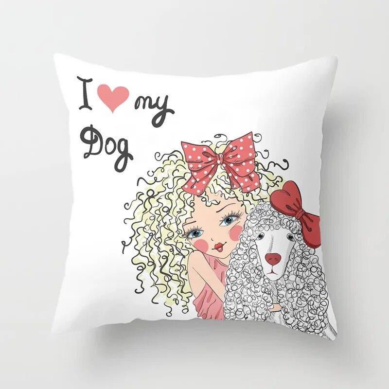 Bedroom Living Room Sofa Bed Decorative Pillowcase Home Decor Cute Girl Princess Cushion Cover