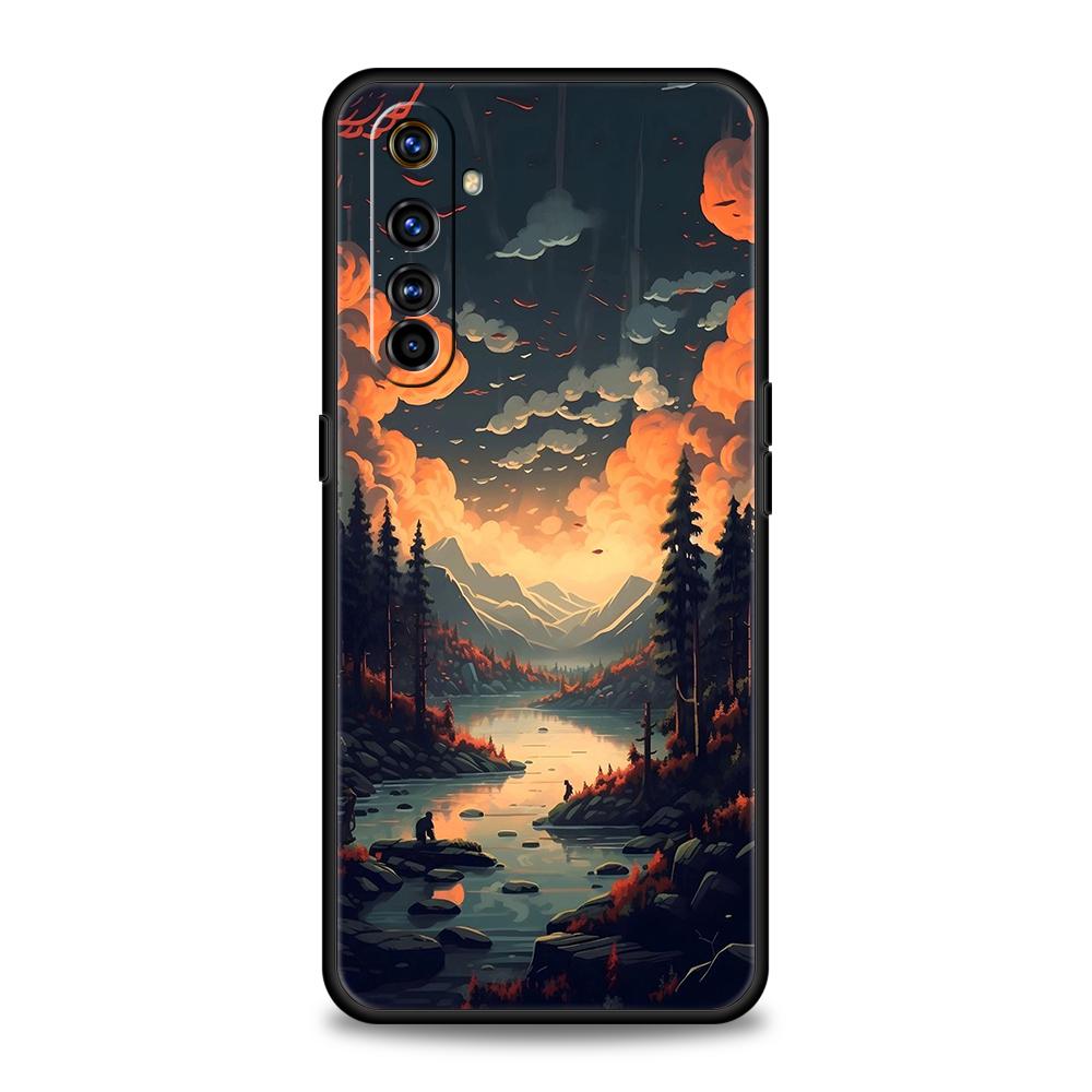 Mountain Forest Phone Case For Oppo A3S A15 A17 A31 A95 Find X5 X6 Pro A54 A53 A52 Reno 6 7 8 SE Z Pro 5G Soft TPU Cover Capas