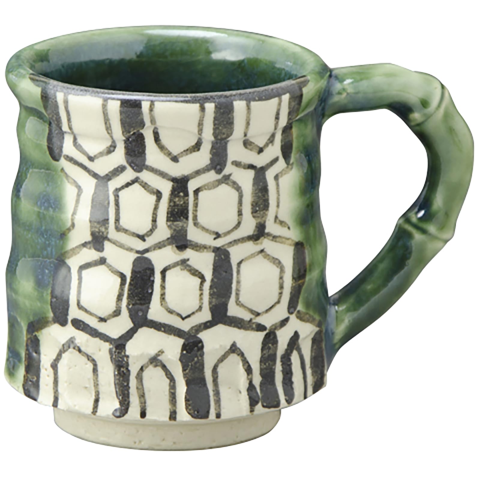

Kyo-yaki Kiyomizu-yaki Mug, approx. 255ml, Oribe Green, Made in Japan, COT785