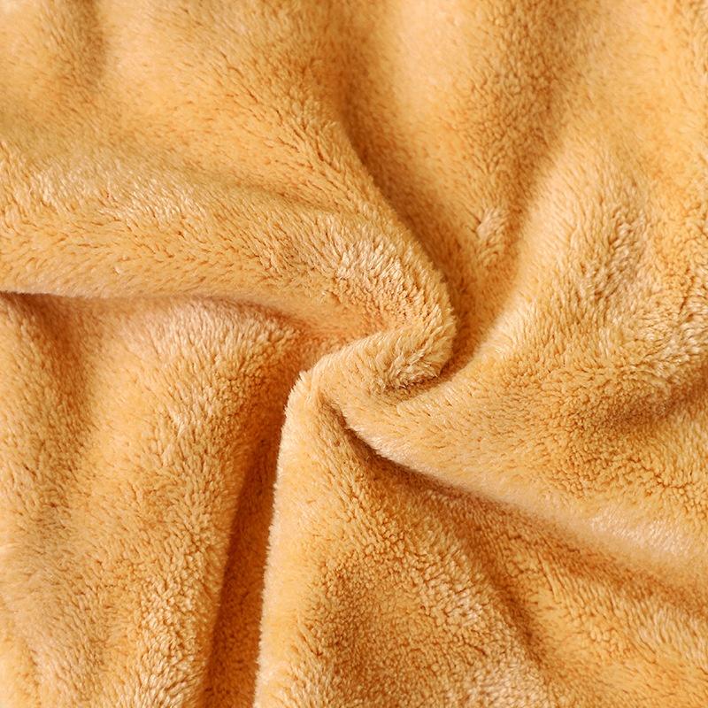 Merry Christmas Hand Towel, Thickened Coral Fleece Cartoon Cute Extended Rope Christmas Hand Towel, Water-Absorbent Quick-Drying